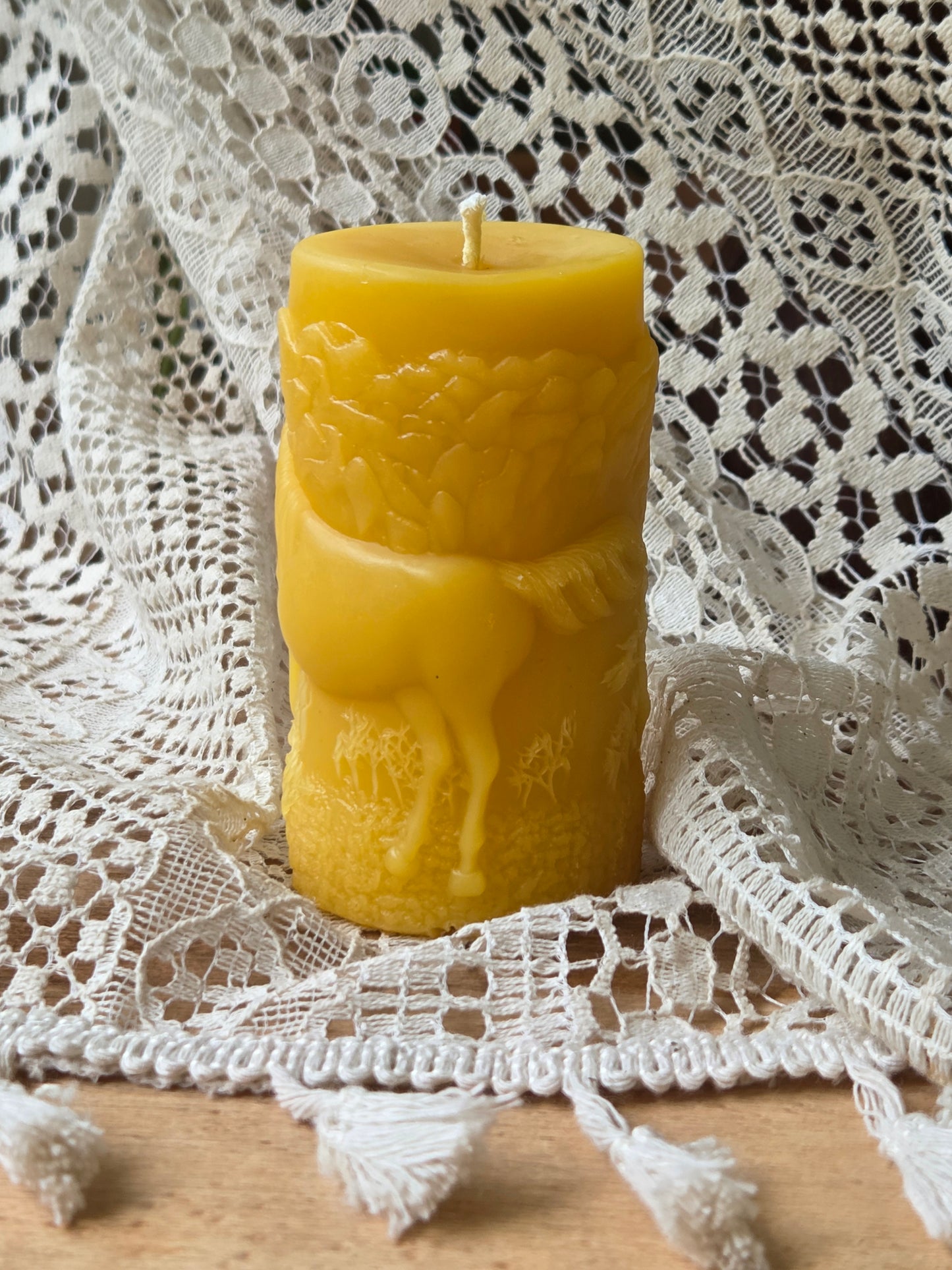 Forest Pony Pillar | Beeswax Candle