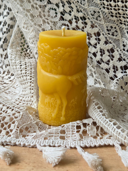Forest Pony Pillar | Beeswax Candle