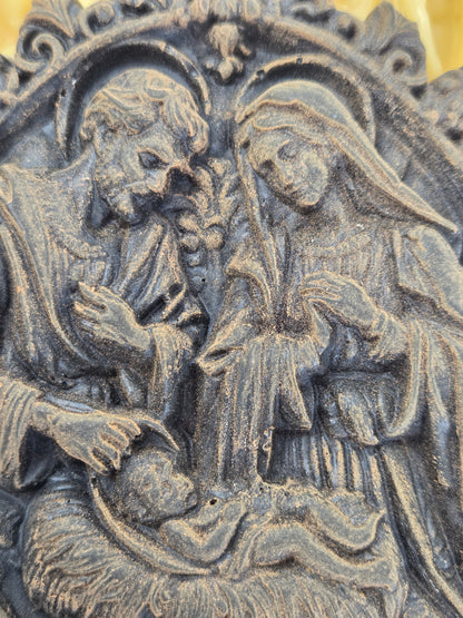 The Midnight Clear Nativity Plaque | Beeswax Decor