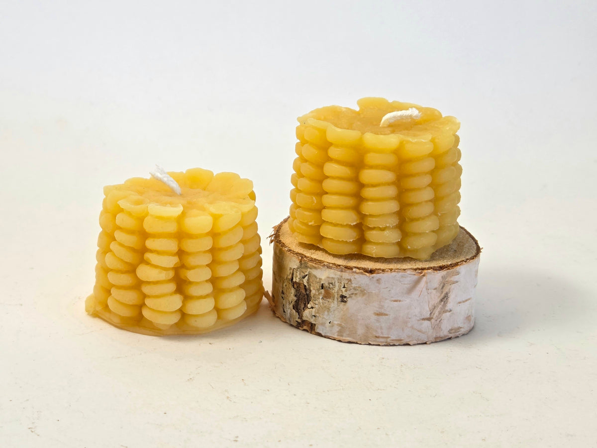 Corn Cob Slice | Beeswax Candle