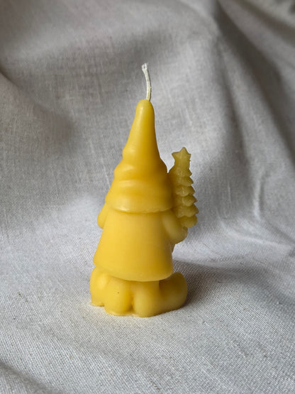 Christmas Morning Gnome | Beeswax candle