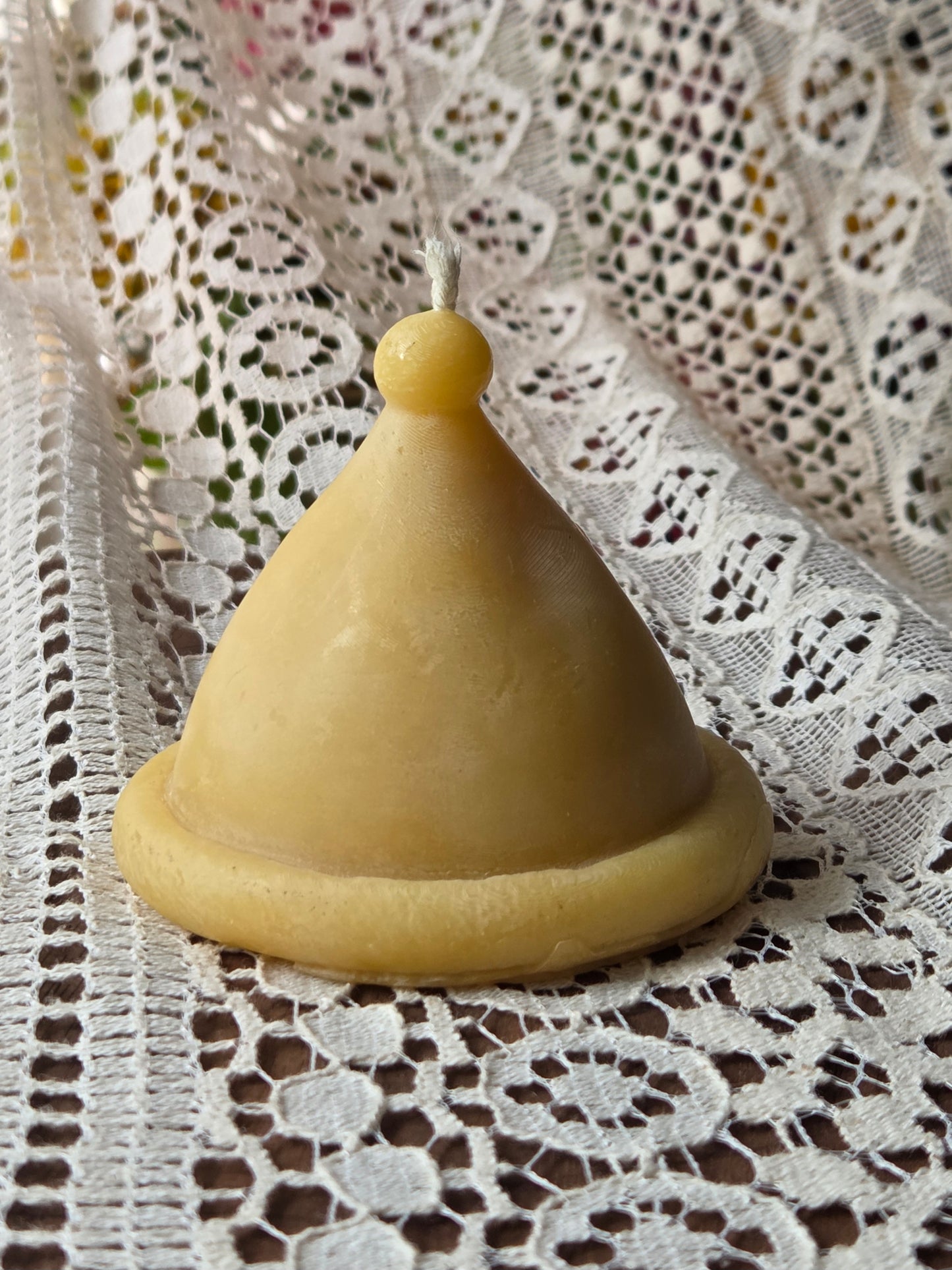 Santa Hat | Christmas Beeswax Candle