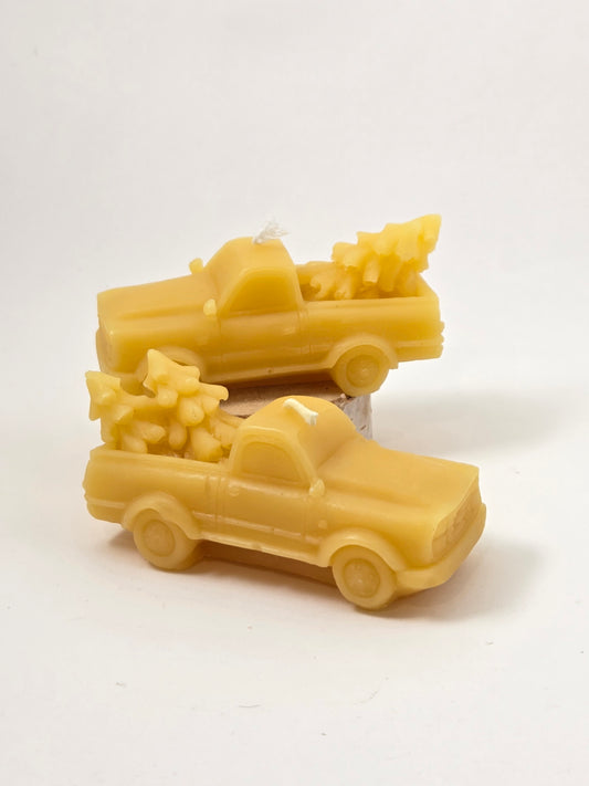 Little Red Truck | Beeswax Candle