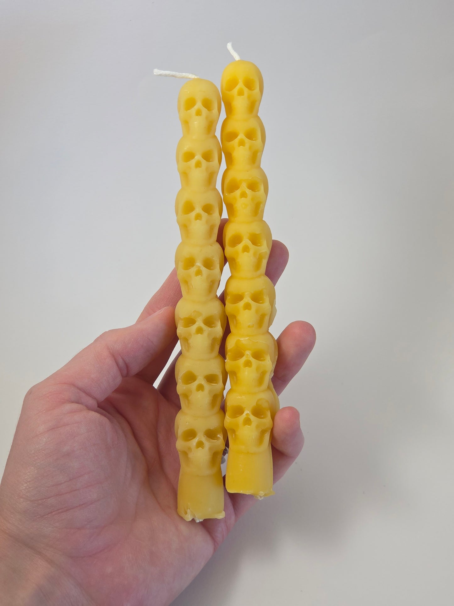 Skulls Taper - Set of 2 | Beeswax Candles