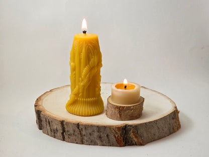 Pearly Gates Pillar | Beeswax Candle