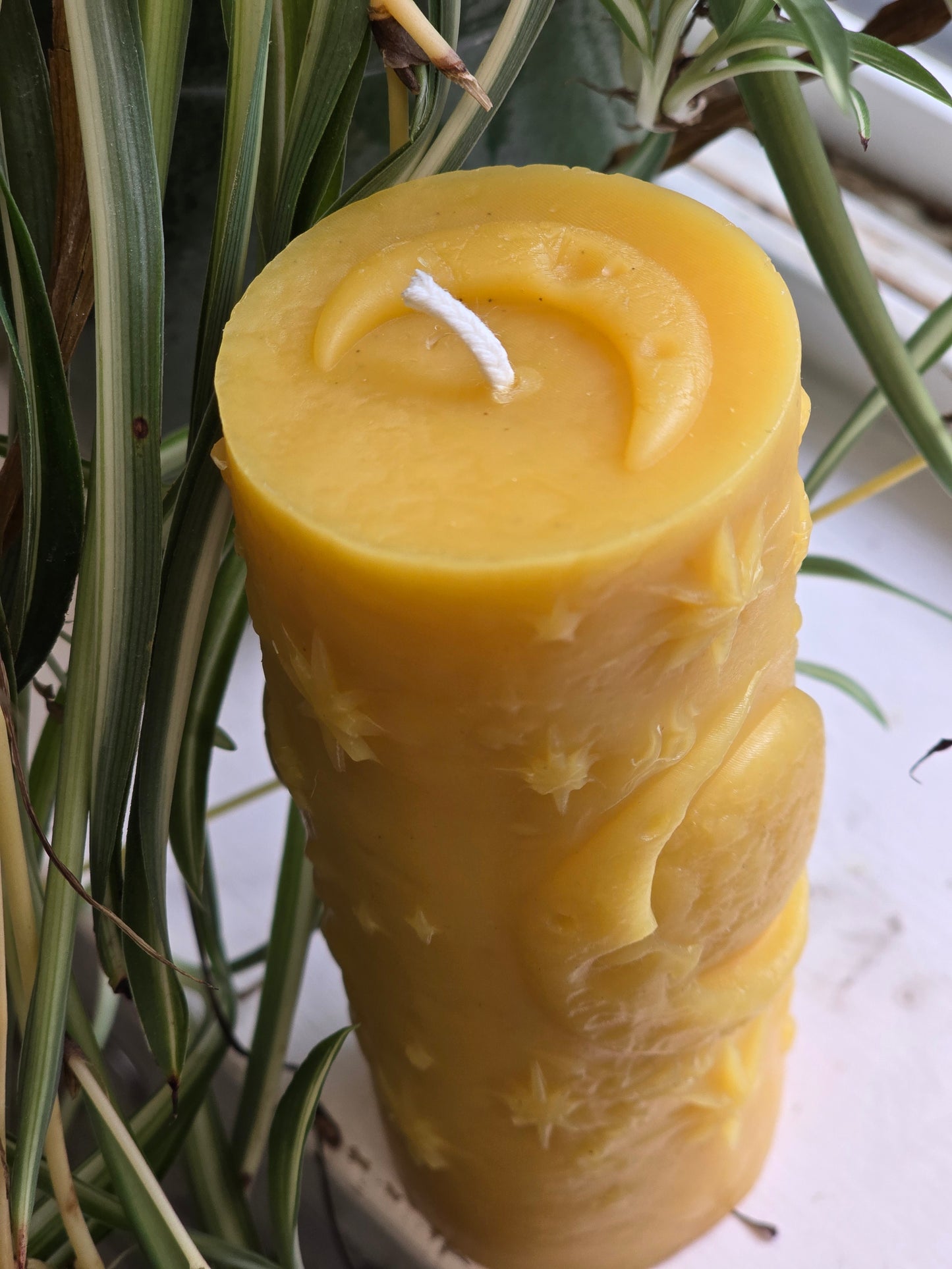 Goodnight Moon Pillar | Beeswax Candle