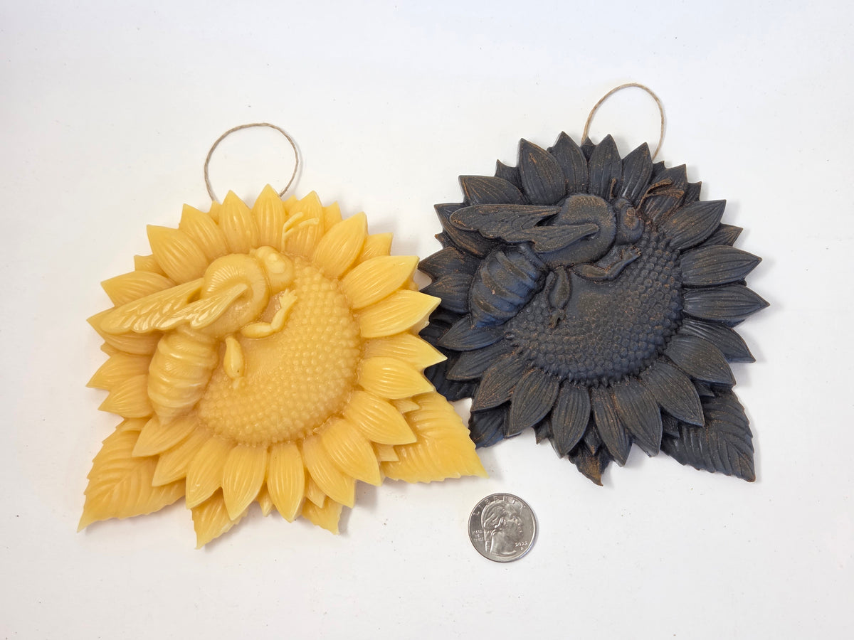 Sunflower Bee | Beeswax Ornament