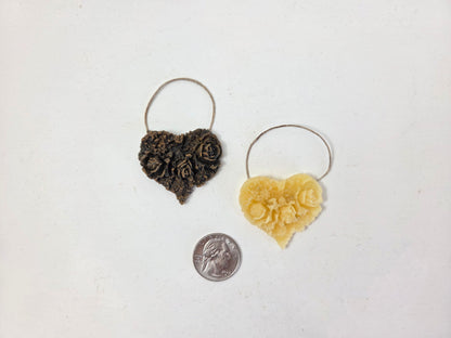 Tiny Roses Heart | Beeswax Ornament
