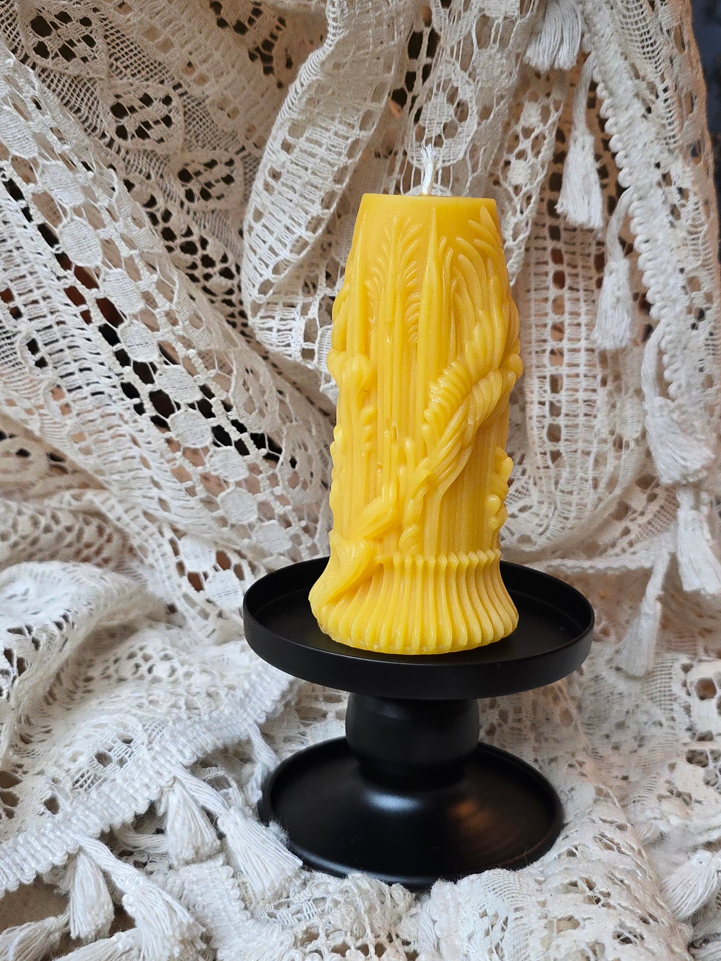 Pearly Gates Pillar | Beeswax Candle