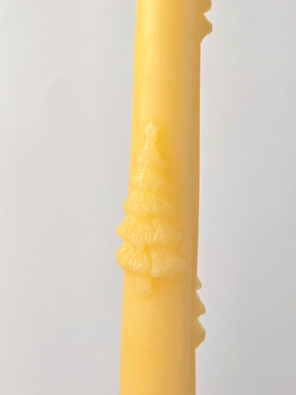 Christmas Trees Tapers - Set of 2 | Beeswax Candles
