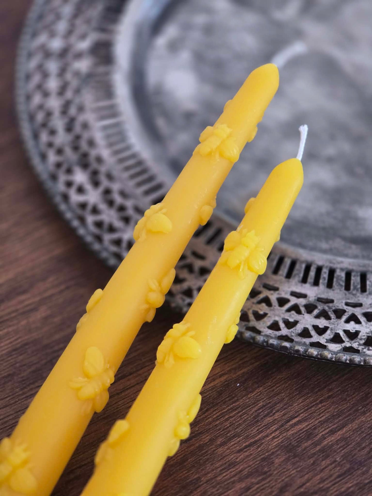 Bee Dance Taper - Set of 2 | Beeswax Candles