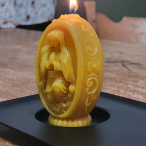 He comes to me‐ beeswax sphere candle