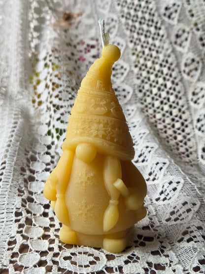 Slavic Skier Gnome | Beeswax Candle