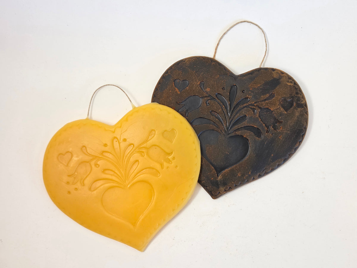 Folk Art Heart | Beeswax Ornament