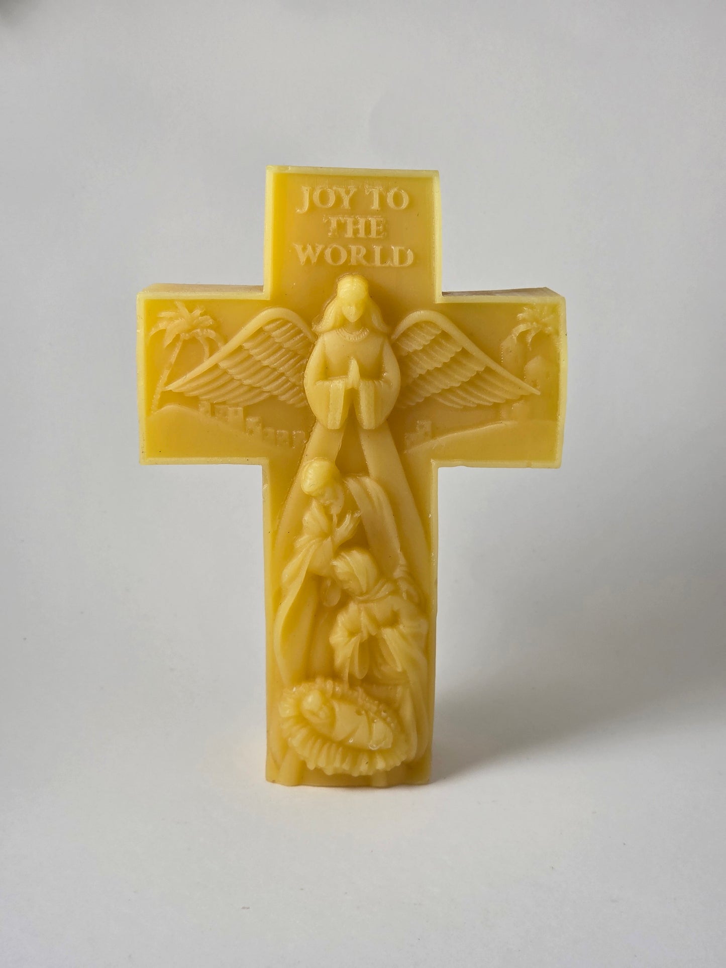 Joy to the World Cross | Beeswax Figurine