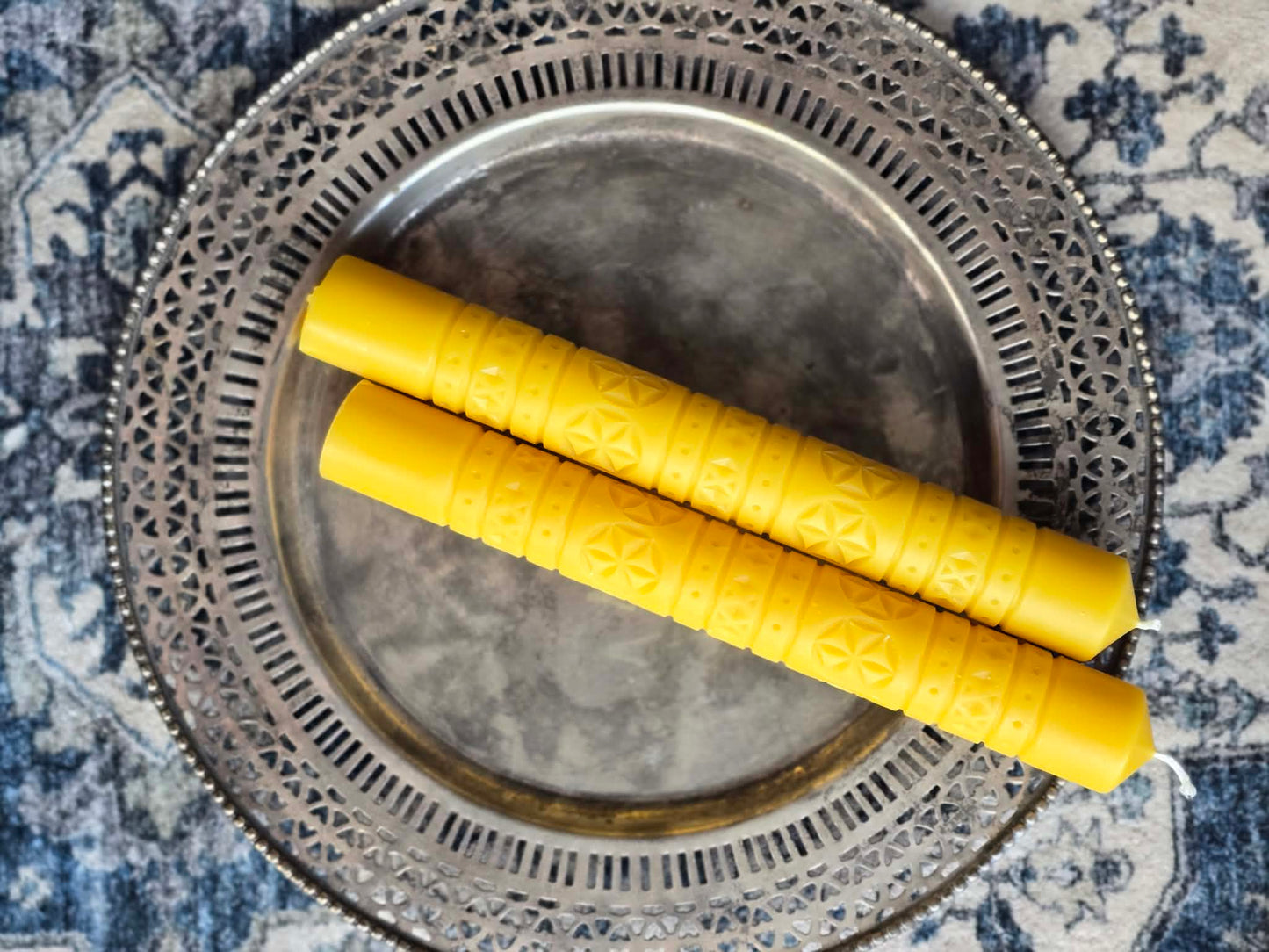 Faceted Friendship Pillar | Beeswax Candle