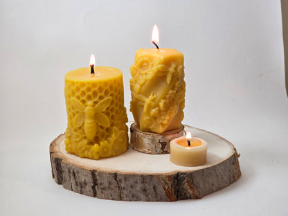 Perfect Pollinators Pillar | Beeswax Candle