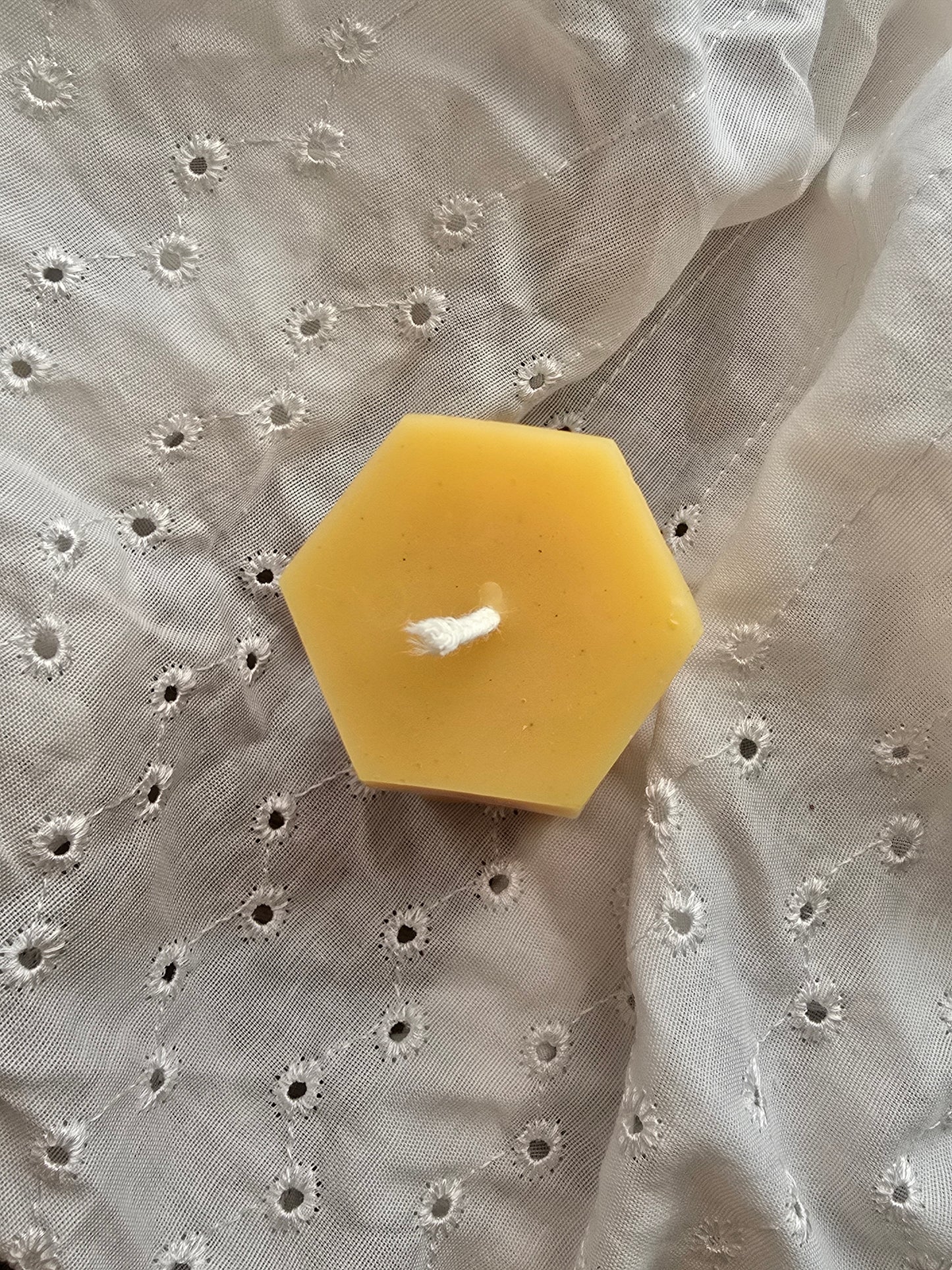 Small Hexagon Pillar | Beeswax Candle