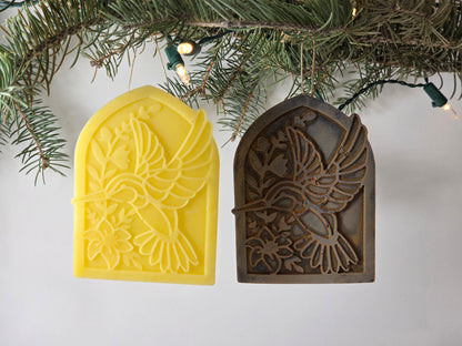 Stained Glass Hummingbird | Beeswax Ornament