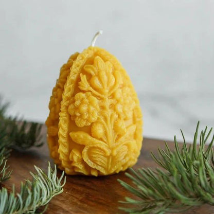 Carved Egg | Beeswax Candle