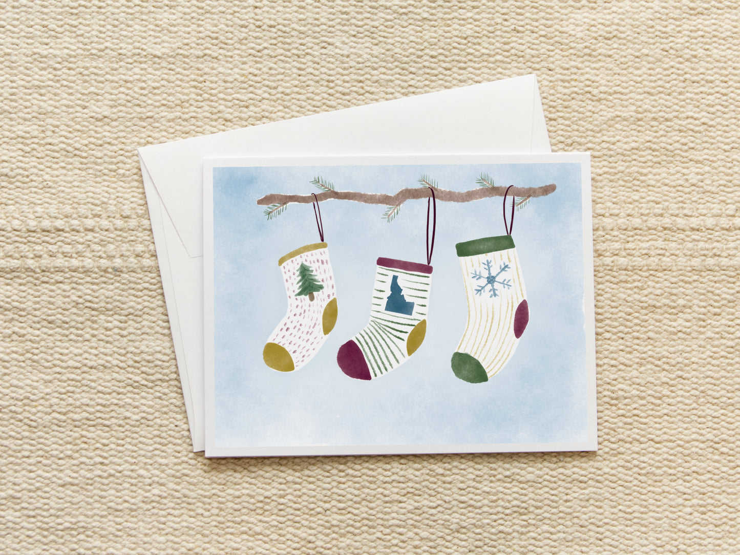 Idaho Stockings | Blank Inside Christmas Card
