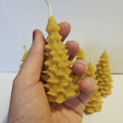 Mini Evergreen Tree Beeswax Candle