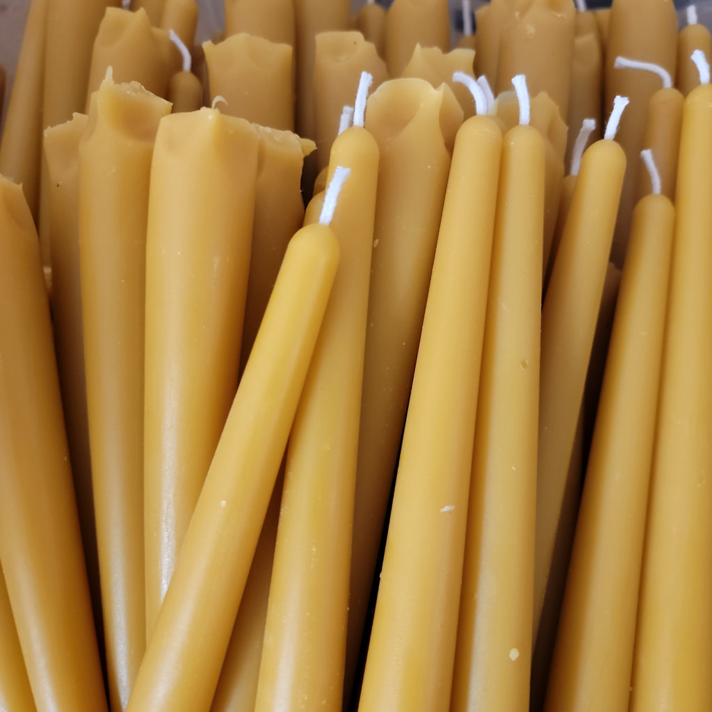 8" Beeswax Taper Candles