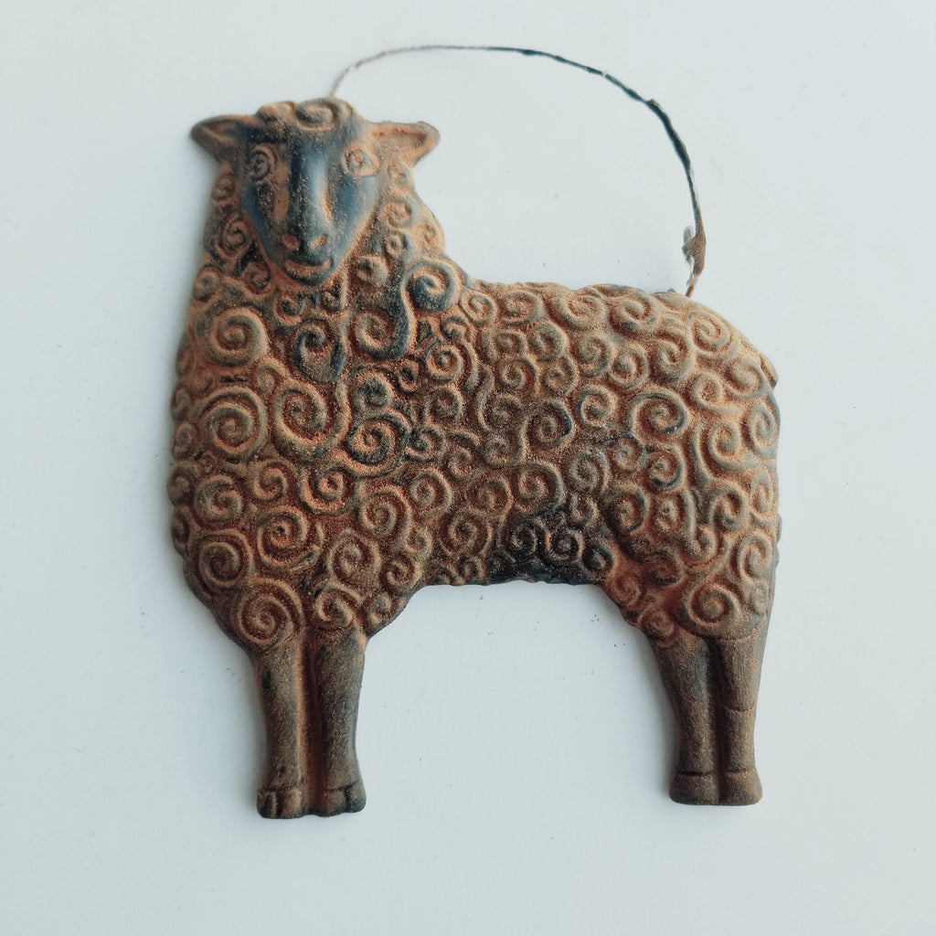 The Lost Sheep- Antiqued Cinnamon Beeswax Ornament