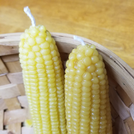 Corn Cob Beeswax Candle