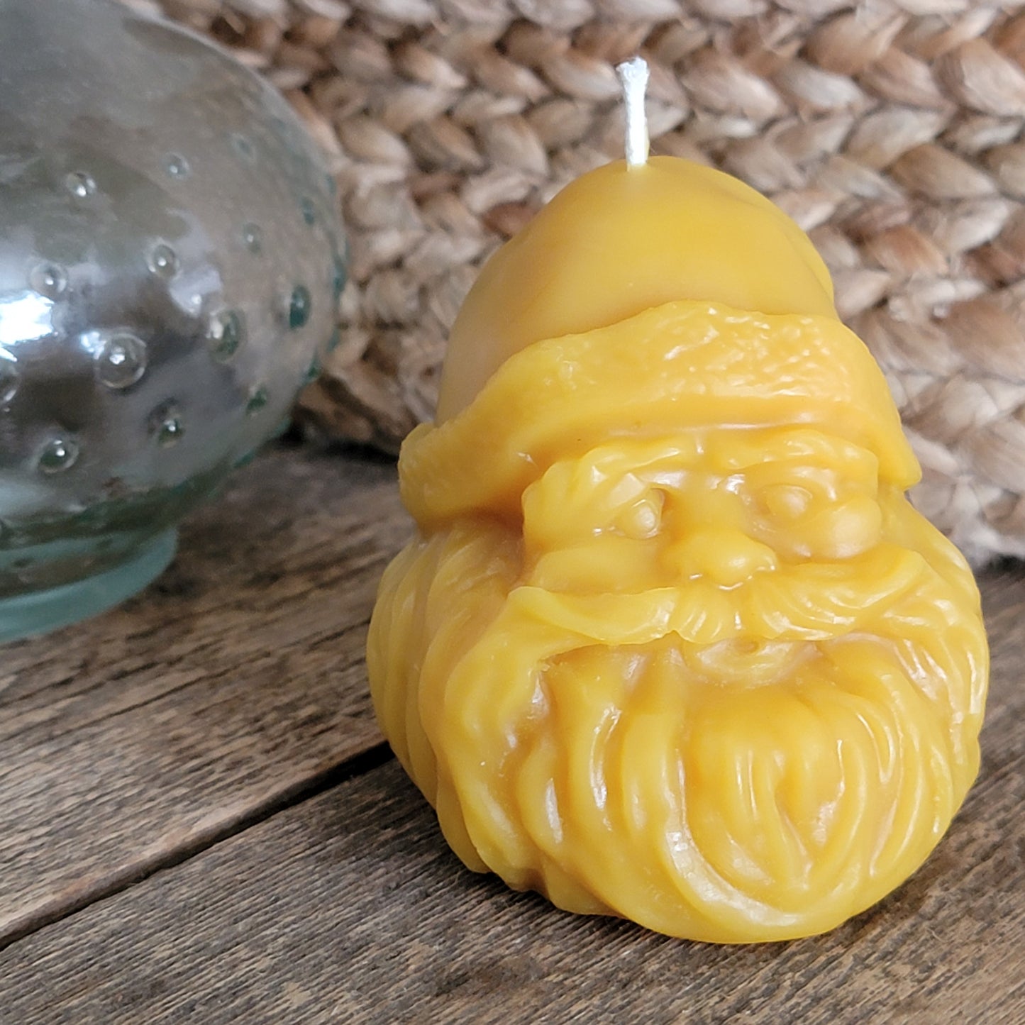 Santa! Christmas beeswax candle