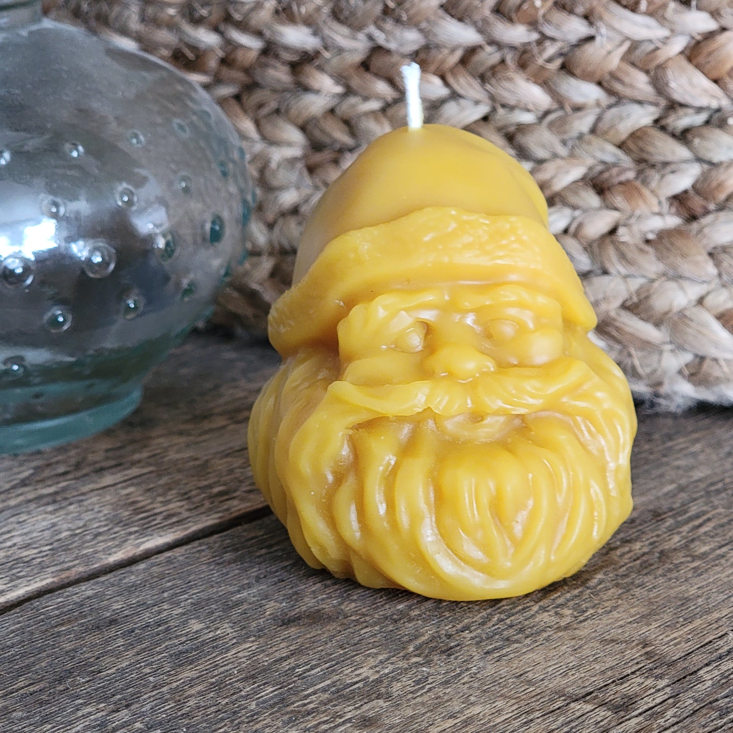 Santa! Christmas beeswax candle