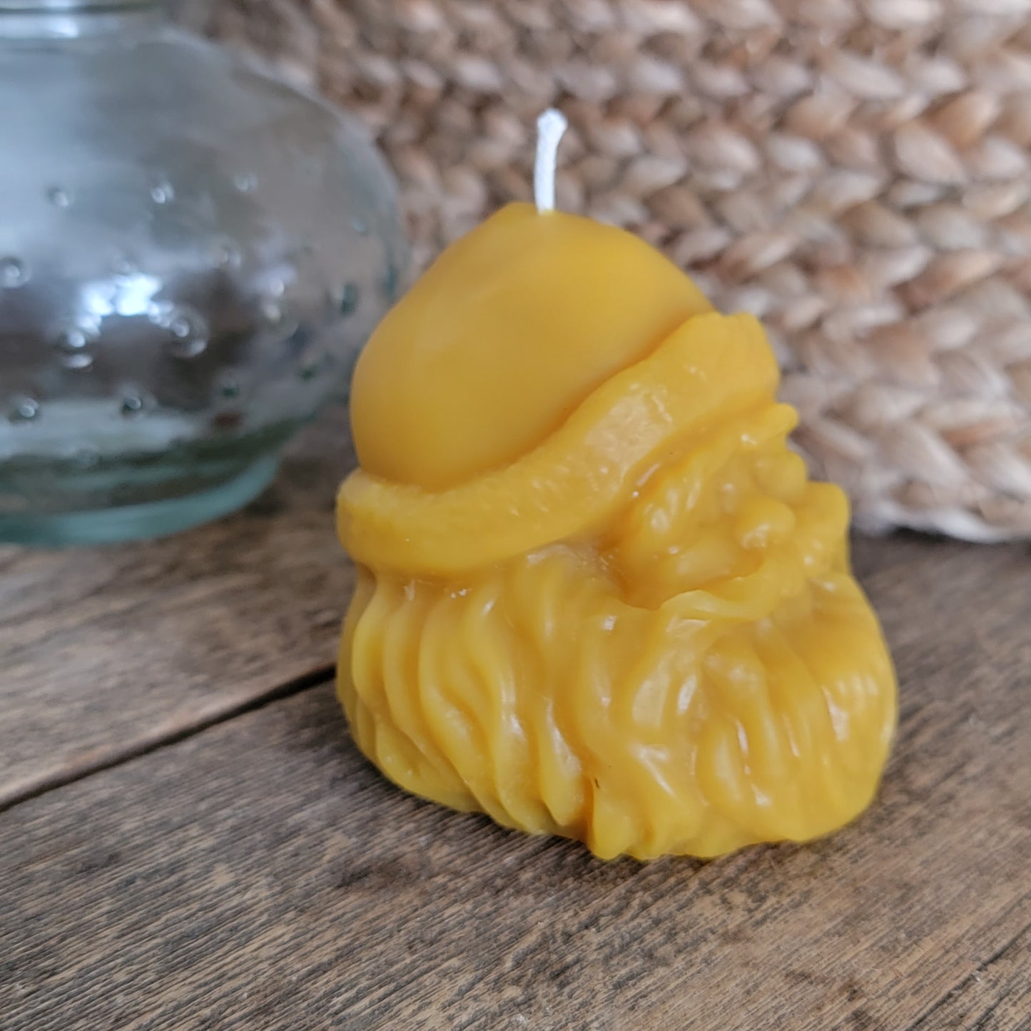 Santa! Christmas beeswax candle