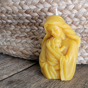 Mother Mary - beeswax candle