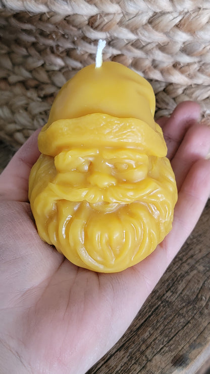 Santa! Christmas beeswax candle