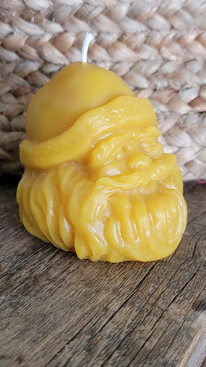 Santa! Christmas beeswax candle