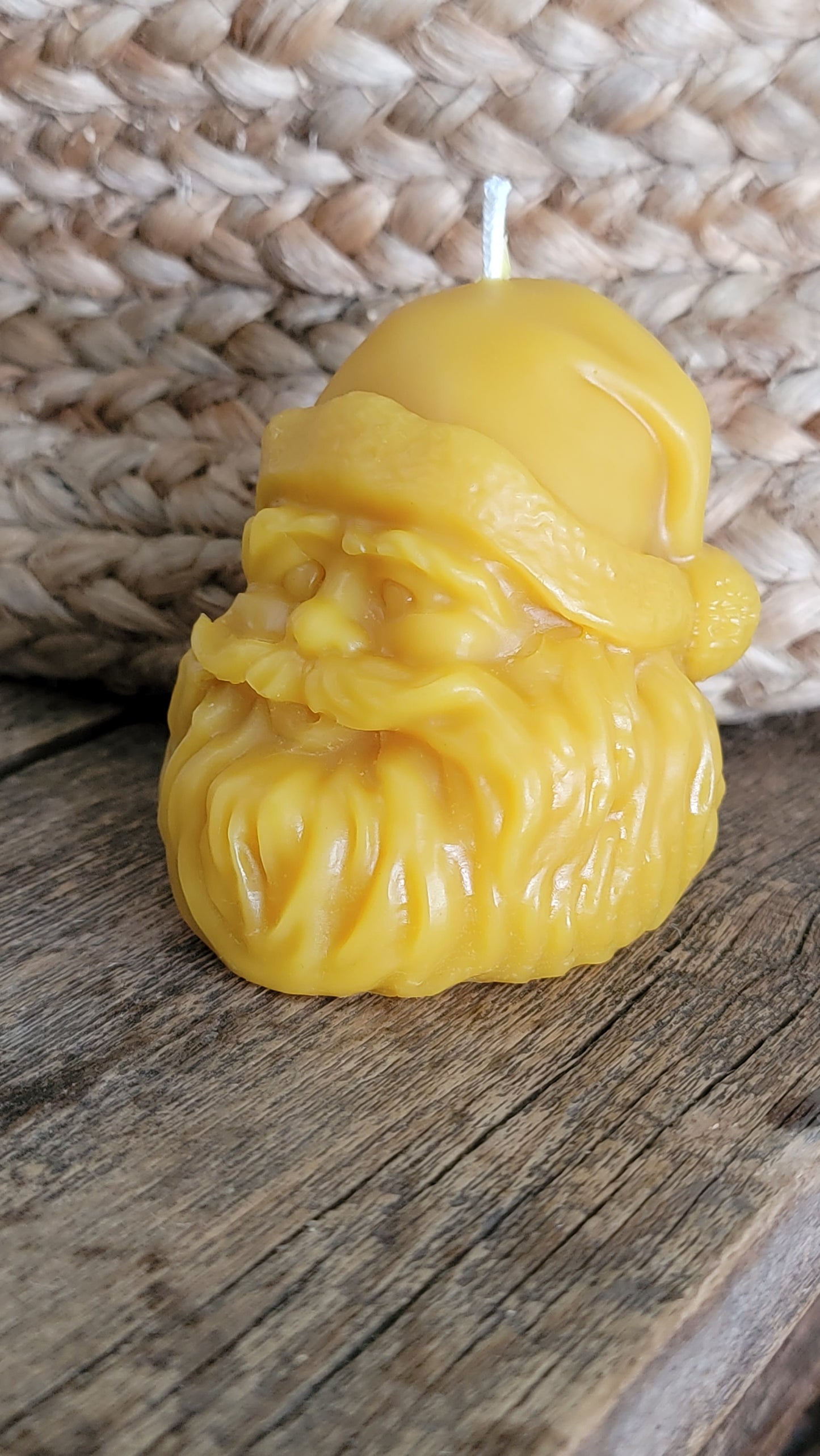 Santa! Christmas beeswax candle