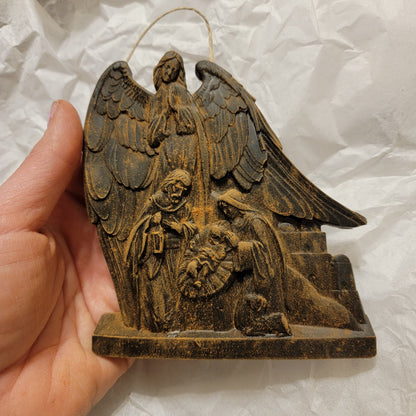 Guardian Angel Nativity | Beeswax Ornament