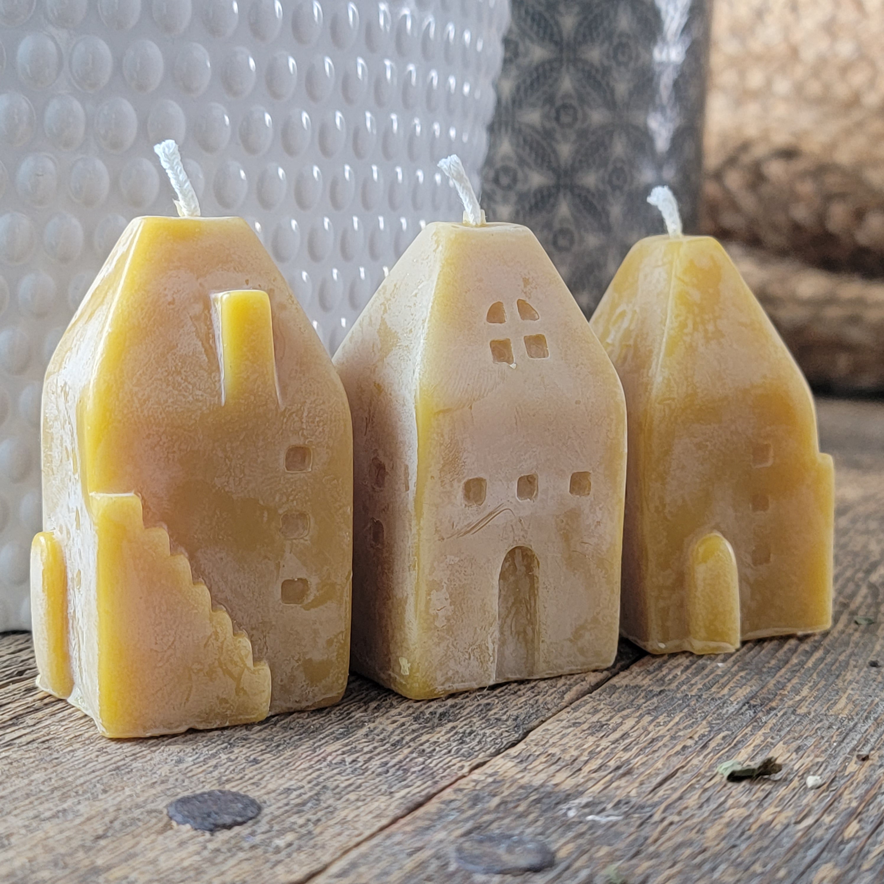 Little House beeswax candle