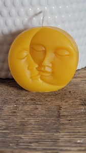 Sun and Moon Beeswax Candle