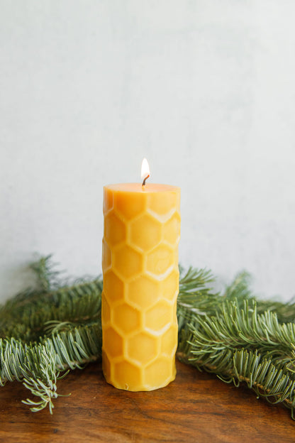 Honeycomb Pillar Candle