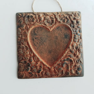 Floral Heart Photo Frame Ornament