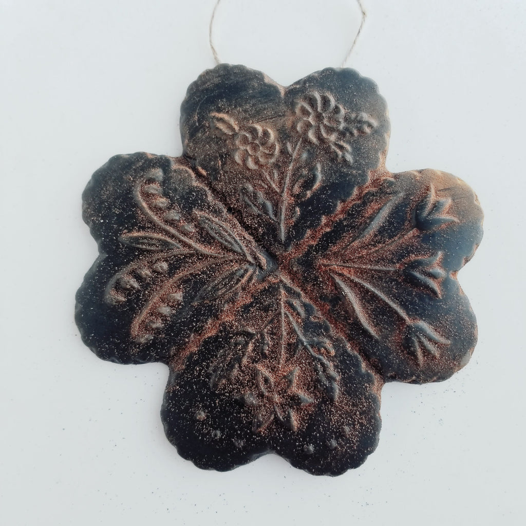 Prairie Wildflowers Ornament - Antiqued Cinnamon