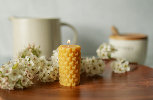 Hygge Hexagon Small Pillar Candle