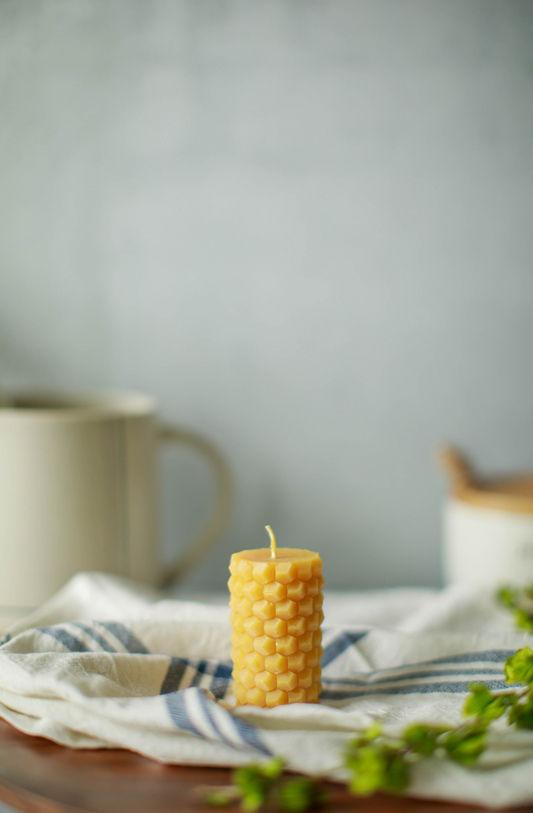 Hygge Hexagon Small Pillar Candle