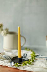 Pie plate -taper candle holder