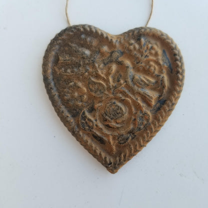 Sweet Turtledoves Heart | Beeswax Ornament