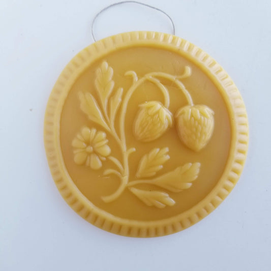 Wild Strawberries Ornament - Yellow Beeswax