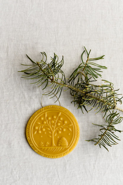 Tree of Life Beeswax Suncatcher Ornament