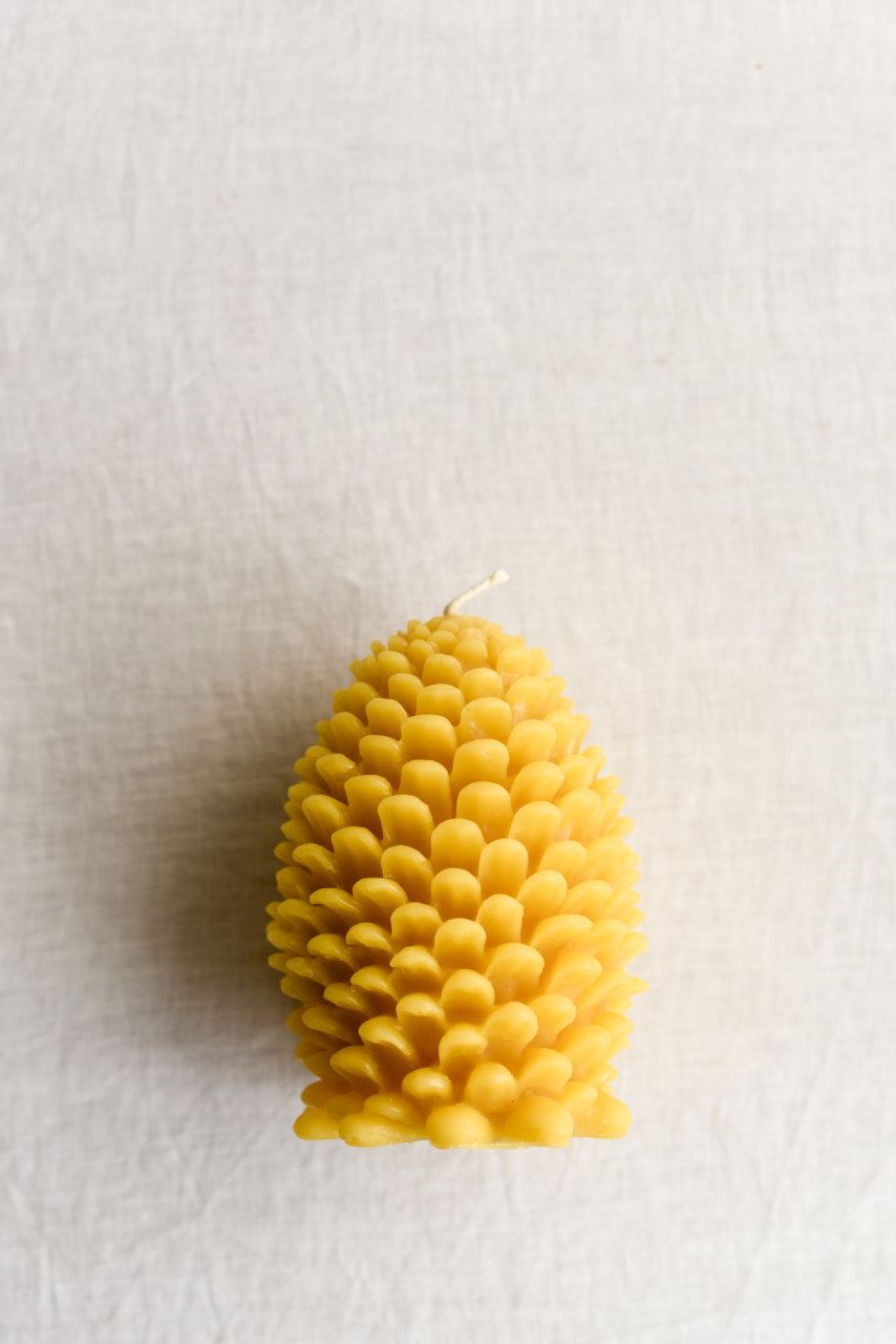 Jumbo Perfect Pinecone- Beeswax Candle