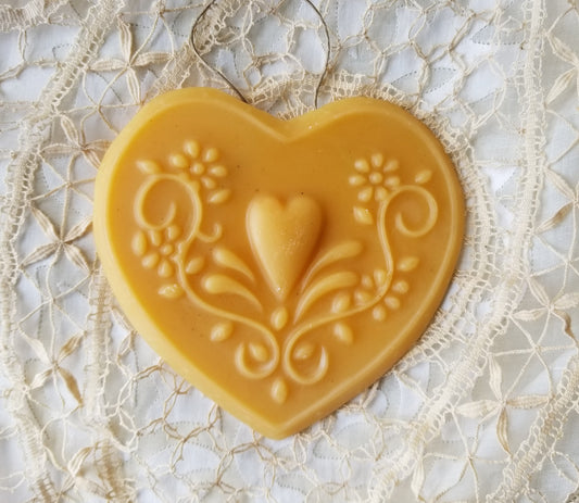 Be Still My Heart - Beeswax Heart Ornament Suncatcher